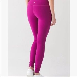 Lululemon Wunder Under Leggings Pink Size 6
